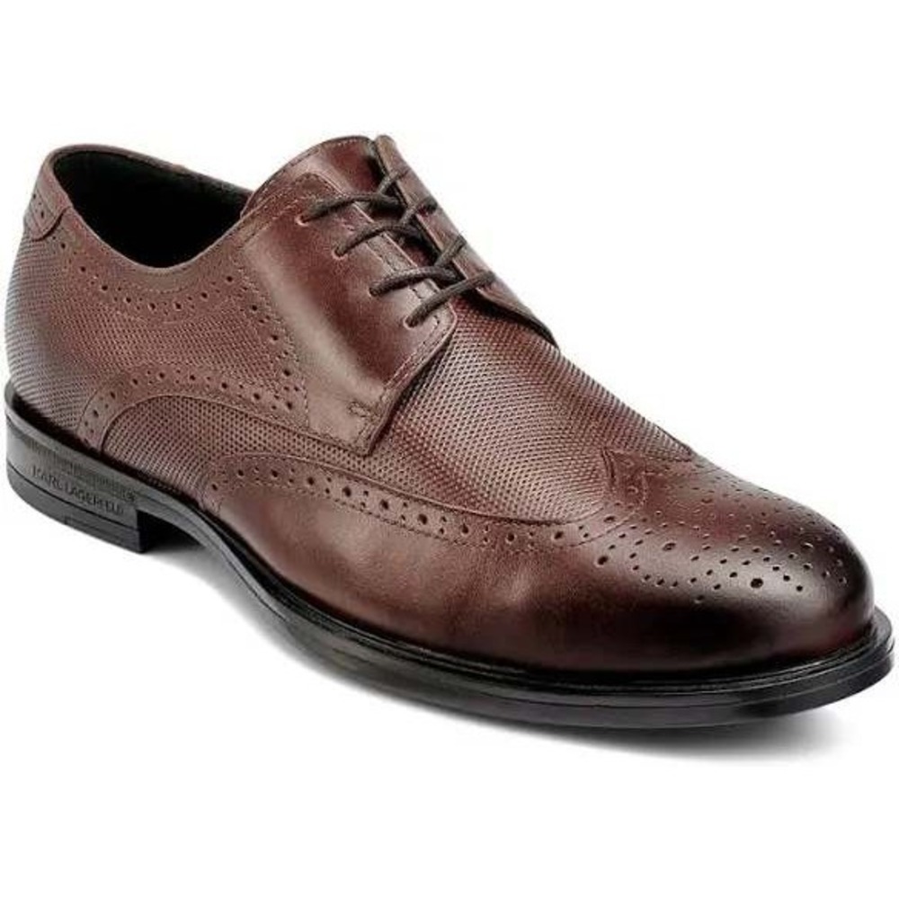 NWB Karl Lagerfeld Paris LF1D2070 Men's Shoes Brown‎ leather size 10.5
